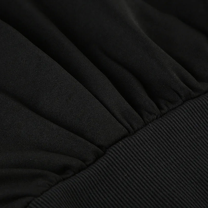 Goth Dark Autumn Winter Faux Fur Collar Solid Hooded Coats Women Casual Slim Waist Zip Hoodies Gothic Jackets Chic Streetwear