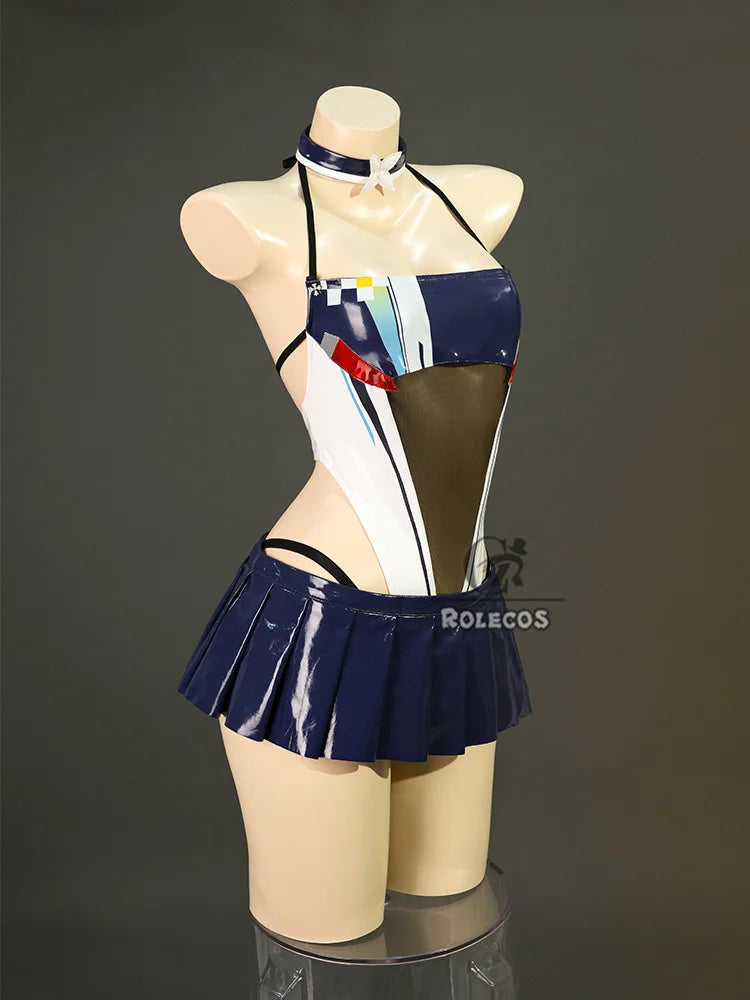 ROLECOS Game HMS IJN Shinano Race Outfits Race Queen Foxgirl Shinano Jumpsuit Women Halloween Activity Party Role Play Outfits