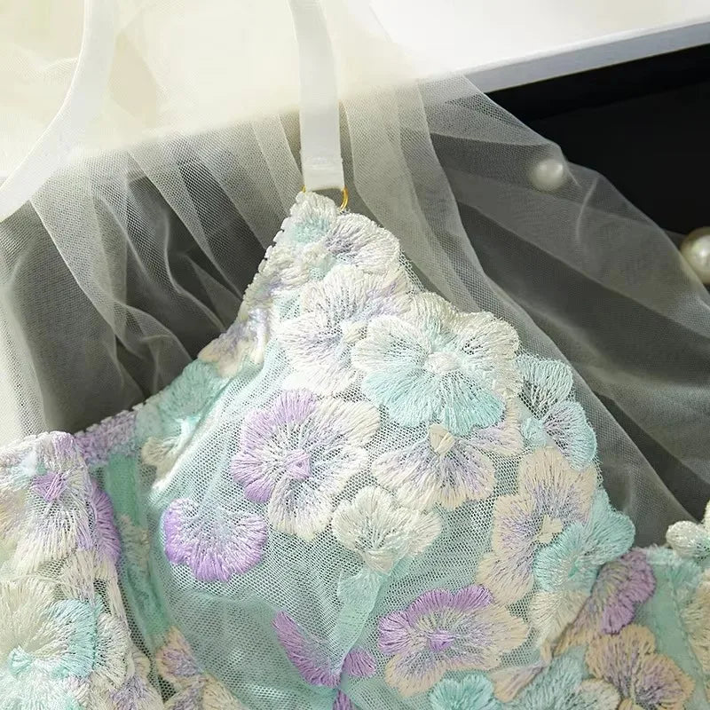 Lingerie Sexy Delicate Underwear Lace Embroidery Bilizna Set Fairy Intim Goods Onlyfans Kit Beautiful Brief Sets